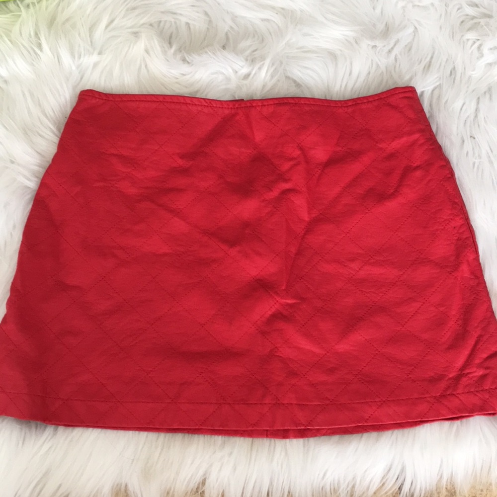 Pleather mini skirt